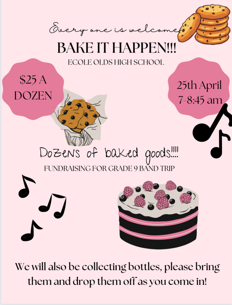 EOHS Band Hosting Baked Goods Fundraiser On April 25