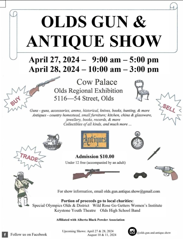 2024 Olds Gun & Antique Show Coming Up April 27-28