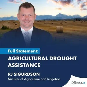 Agricultural Drought Assistance: Minister Sigurdson