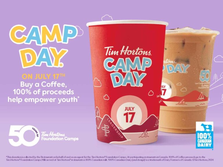 Tim Hortons Camp Day Is July 17th