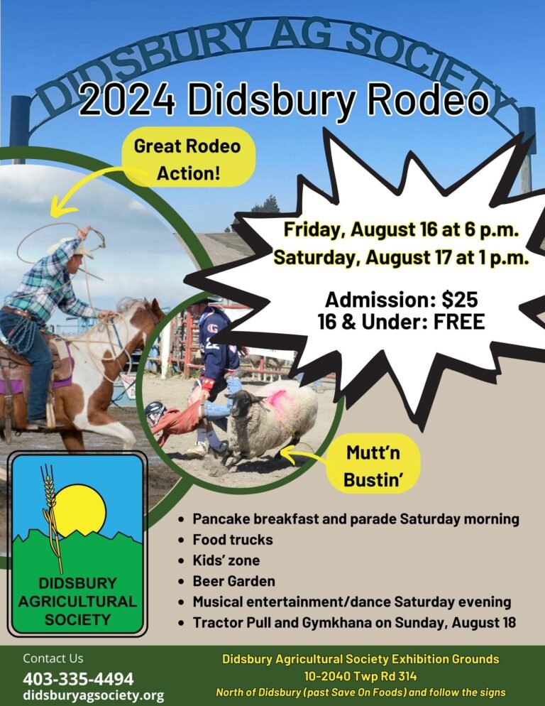 2024 FCA Rodeo Weekend In Didsbury August 16-18