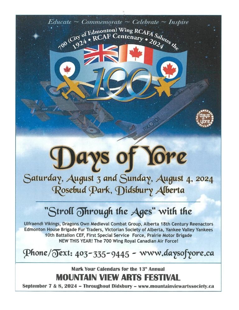 Royal Canadian Air Force Among New Additions To Days Of Yore For 2024 On August 3-4