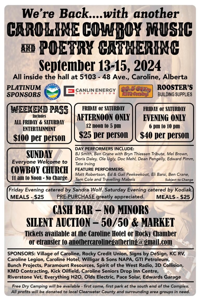 2024 Caroline Cowboy Music and Poetry Gathering set for September 13-15