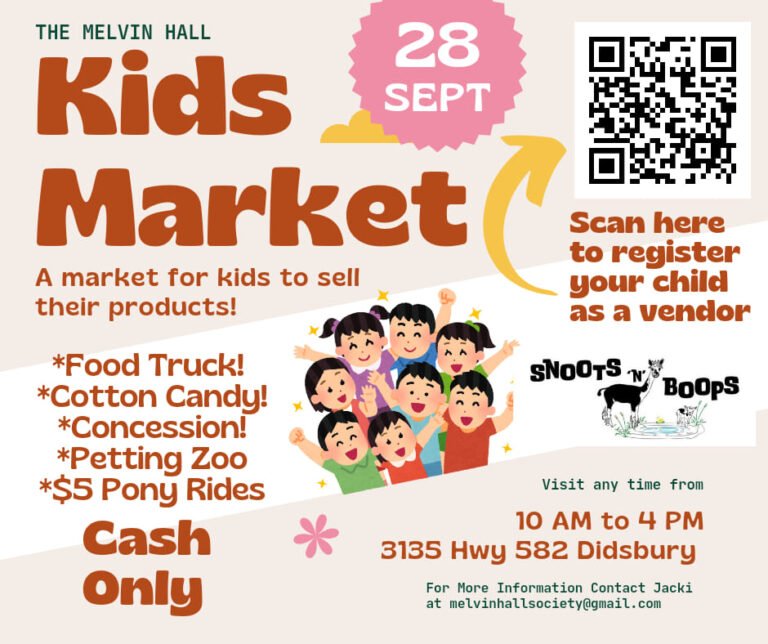 Kids Market at the Melvin Hall on September 28