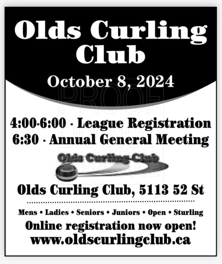 Olds Curling Club AGM on October 8