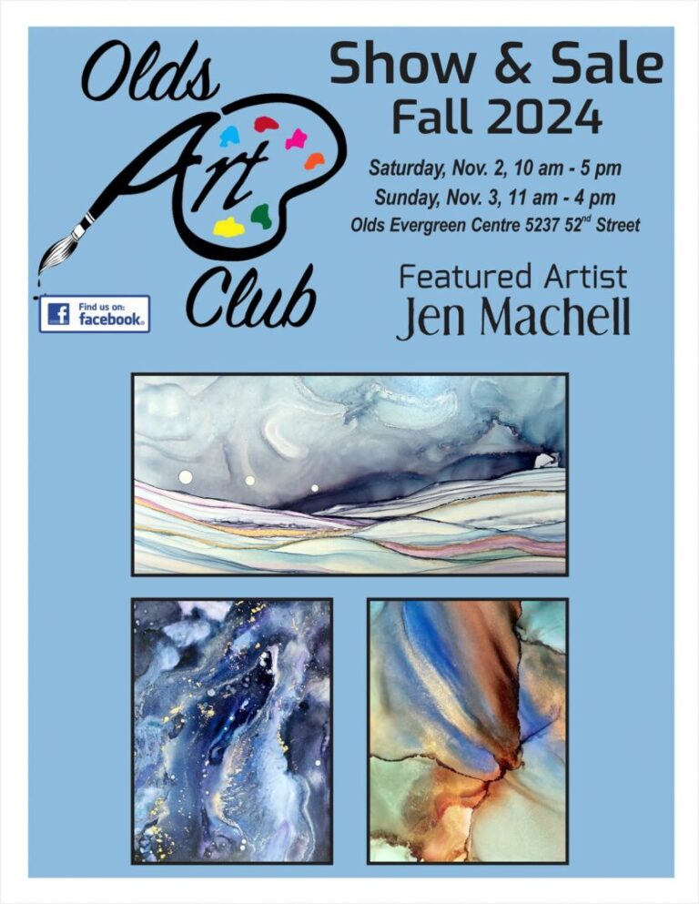 2024 Fall Show and Sale for Olds Art Club on November 1-2