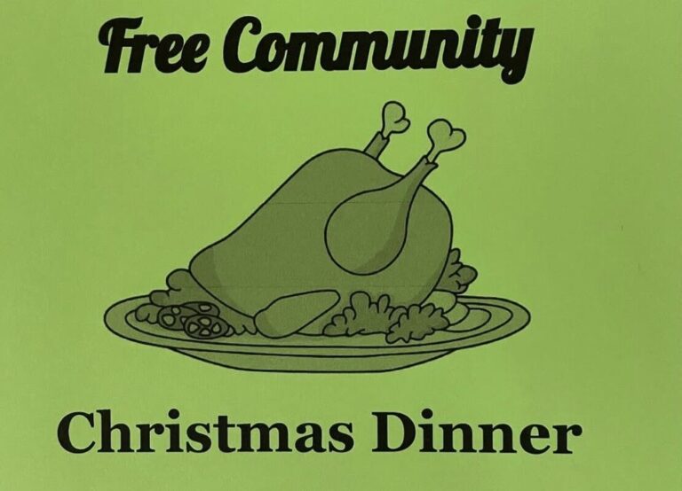 Community Christmas dinner in Bowden on December 24