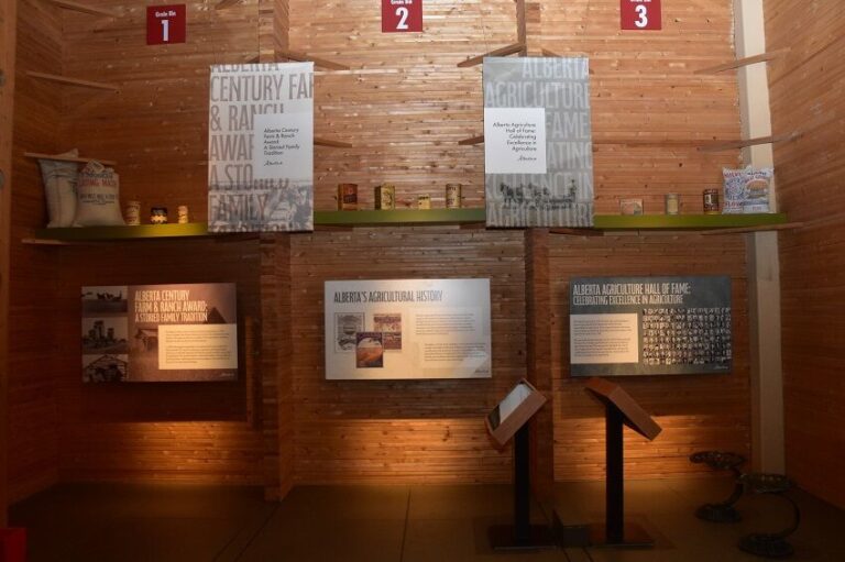 Alberta Agriculture Hall of Fame Exhibit at Reynolds Museum in Wetaskiwin, Alberta.