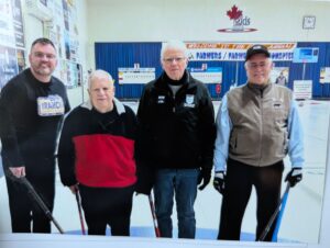 Mark Mahon's C-Event winning rink at 2025 Olds Farmers Bonspiel. (Cory Noel, mymountainviewnow.com staff)