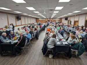 Olds Farmers and Farmerettes Bonspiel banquet at the Olds Legion on February 15, 2025. (Cory Noel, mymountainviewnow.com staff)