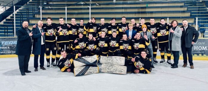 U18 AA Olds Grizzlys in Lacombe on March 9, 2025. (Supplied, U18 AA Olds Grizzlys)